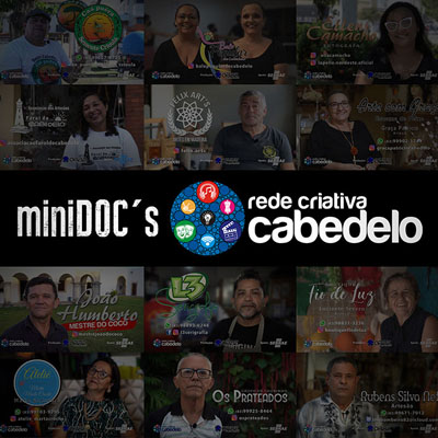 Cartaz do projeto miniDOCs Rede Criativa Cabedelo